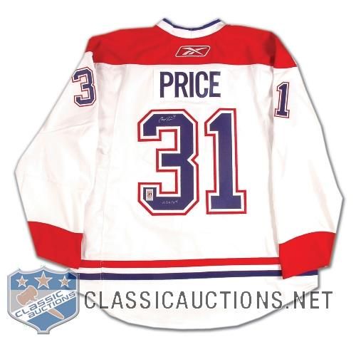 Carey Price Autographed Montreal Canadien 1st Game Dated Away Model Jersey
