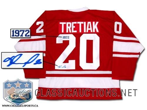 Vladislav Tretiak Autographed Soviet Union Limited Edition Red Model Jersey