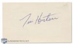 Tim Horton Autographed Index Card