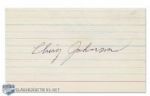 Ching Johnson Autographed Index Card