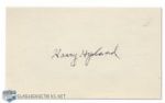 Harry Hyland Autographed Index Card