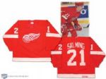 Borje Salmings 1989-90 Detroit Red Wings Game Worn Jersey