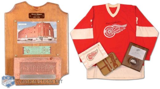 Norm Ullmans Vintage Detroit Red Wings Memorabilia Collection of 5