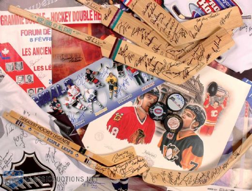 Norm Ullmans Huge Autographed Hockey Memorabilia Collection