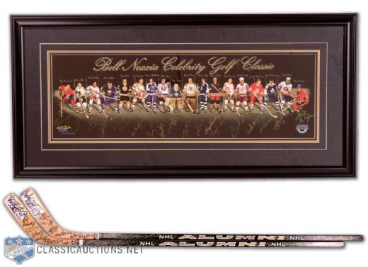 Norm Ullmans Bell Nexxia Golf Classic Signed Frame & Stick Collection of 3