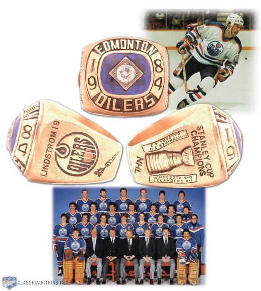 Willy Lindstroms 1983-84 Edmonton Oilers Stanley Cup Championship Ring