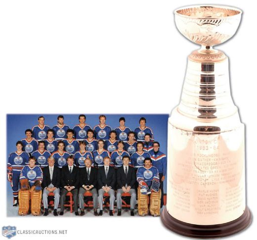 Willy Lindstroms 1984 Edmonton Oilers Stanley Cup Trophy (13")