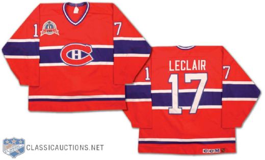 1992-93 John LeClair Montreal Canadiens Stanley Cup Finals Game Worn Jersey