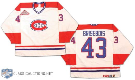 1992-93 Patrice Brisebois Montreal Canadiens Game Worn Jersey