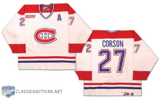 1999-2000 Shayne Corson Montreal Canadiens Game Worn Jersey