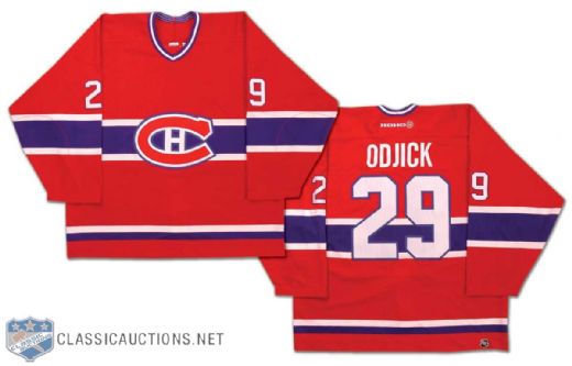 2000-01 Gino Odjick Montreal Canadiens Team Issued Jersey