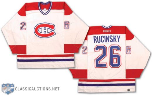 2001-02 Martin Rucinsky Montreal Canadiens Game Worn Jersey