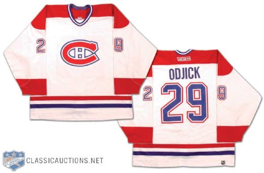 2001-02 Gino Odjick Montreal Canadiens Game Worn Jersey