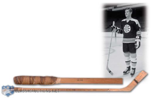 1969-70 Bobby Orr Game Used CCM Stick - Very Rare!