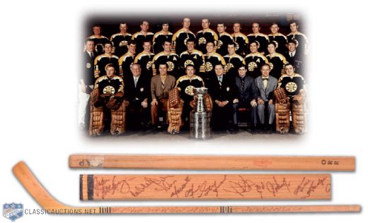 Bobby Orr 1969-70 Stanley Cup Champion Boston Bruins Team Signed Sher-Wood Stick