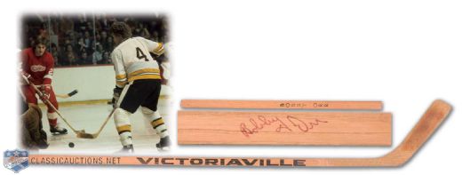 Mid-1970s Bobby Orr Signed Victoriaville Game Issued Hockey Stick