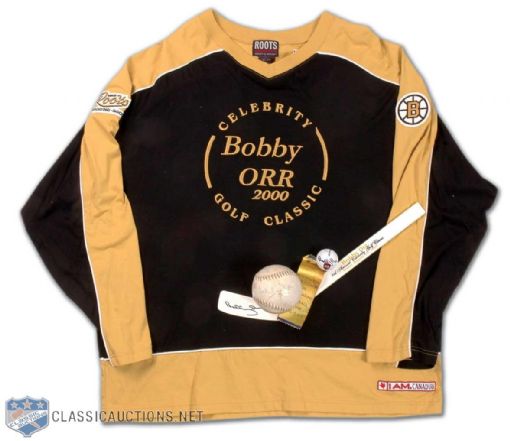 Bobby Orr Golf Classic Collection of 3 & 1972 Signed Softball
