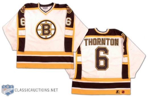 Joe Thornton 1997-98 Boston Bruins Rookie Year Game Worn Jersey - Photo Matched!