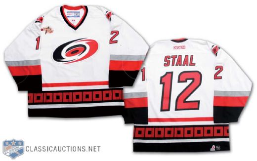 2003-04 Eric Staal Carolina Hurricanes NHL Young Stars Game Worn Jersey