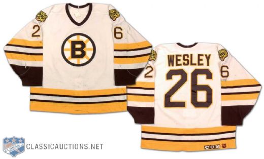 1993-94 Glen Wesley Boston Bruins Game Worn Jersey