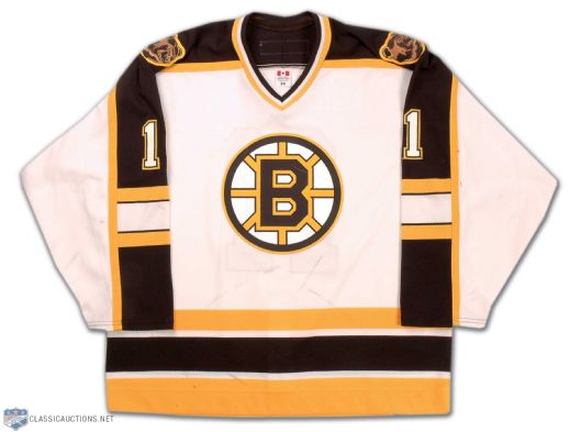 2003-04 PJ Axelsson Boston Bruins Game Worn Pre-Season Jersey