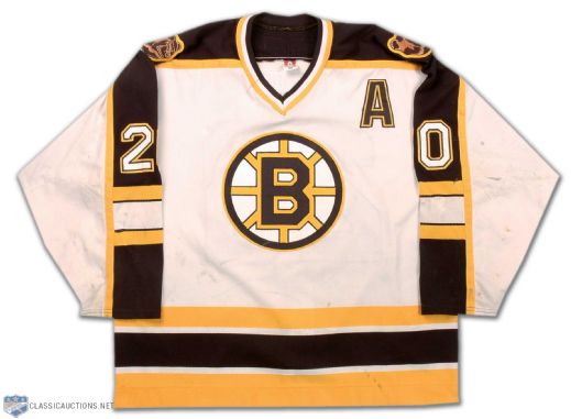 2001-02 Martin Lapointe Boston Bruins Game Worn Jersey