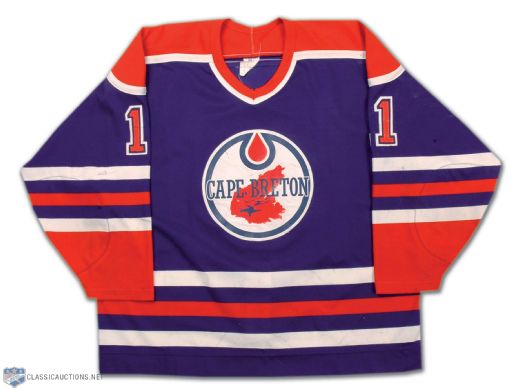 1993-95 Brad Zavisha AHL Cape Breton Oilers Game Worn Jersey