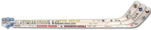 Alexander Ovechkin, Milan Lucic & Phil Kessel Signed Limited Edition Lucite Stick Collection of 3
