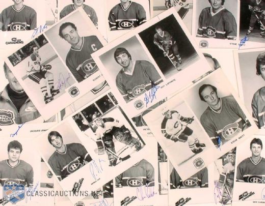1970s and 80s Montreal Canadiens Media Photo Collection of 201 Featuring 189 Signed, Including 28 by HOFers