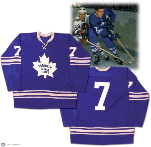 1969 Tim Horton Toronto Maple Leafs Game Worn Jersey - Photo Matched!
