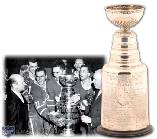 Bobby Bauns 1961-62 Toronto Maple Leafs Stanley Cup Championship Trophy