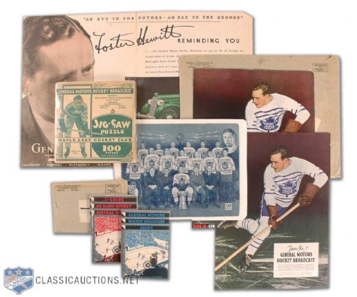 Superb 1930s General Motors Toronto Maple Leafs Collection