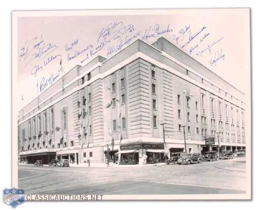 Maple Leaf Gardens Photo  Autographed by 16 Former Leafs