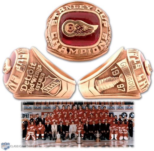 1996-97 Detroit Red Wings Stanley Cup Championship Gold Ring