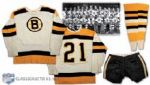 1949-51 Paul Ronty Boston Bruins Game Worn Wool Sweater w/ Pants & Socks