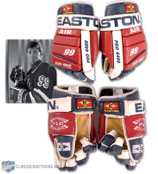 1996-97 Wayne Gretzky Worn New York Rangers Gloves