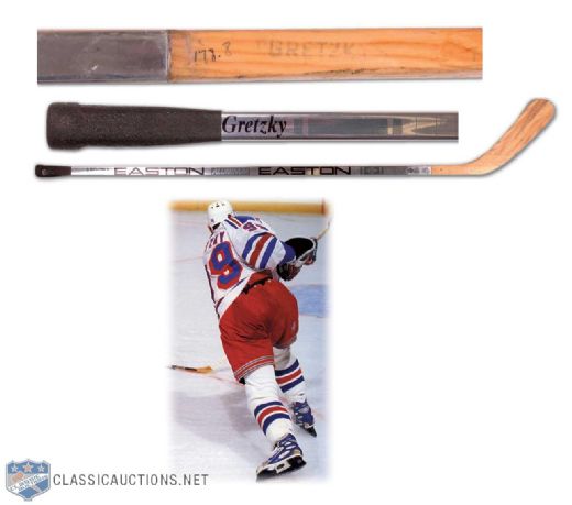 1993 Wayne Gretzky Game Used Easton Hockey Stick