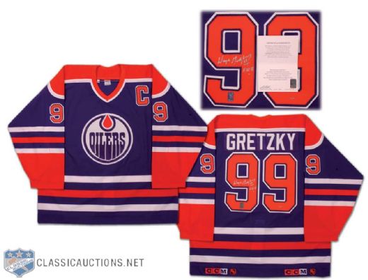 Wayne Gretzky Limited Edition Autographed Edmonton Oilers Pro Jersey (07/99)