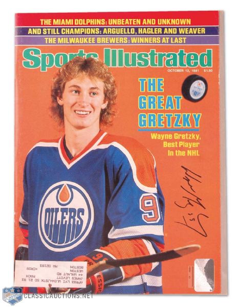 Wayne Gretzky Signed 1981 "The Great Gretzky" Sports Illustrated With Autograph Certified by WG Authentic