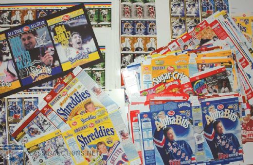 Wayne Gretzky Post Cereal Box and Card Collection of 100++
