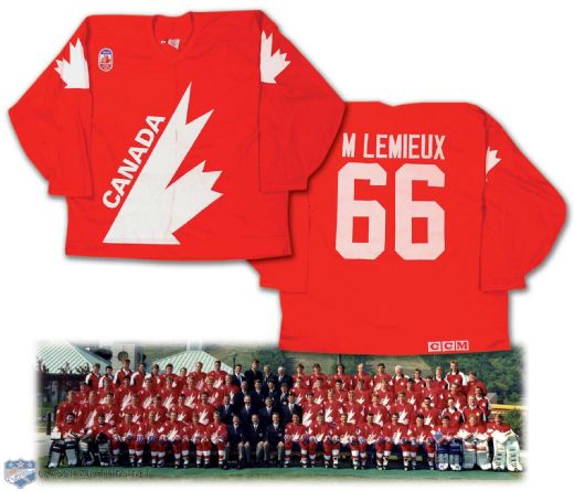 Mario Lemieux 1991 Canada Cup Team Canada Game Issued Jersey