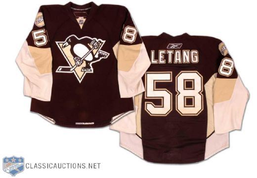 2007-08 Kris Letang Pittsburgh Penguins Game Worn Jersey