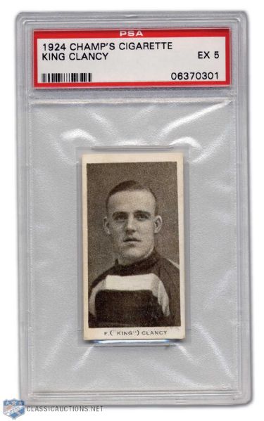 1924-25 Champs Cigarettes King Clancy Card Graded PSA 5