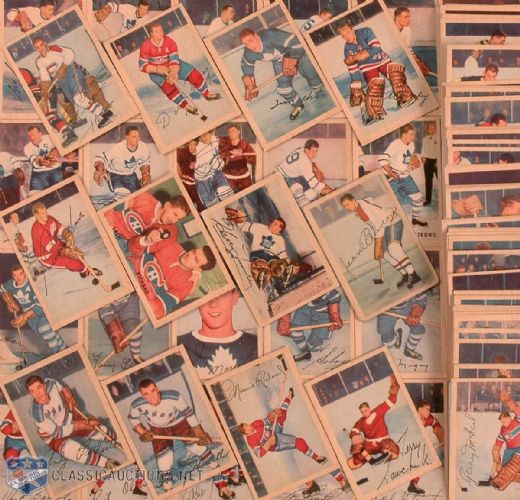 1953-54 Parkhurst Complete 100-Card Set + 86 Duplicates