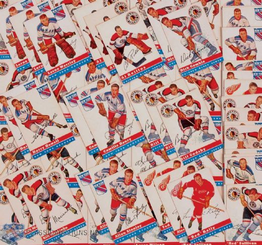 1954-55 Topps Hockey Card Lot of 60 from Original Owner