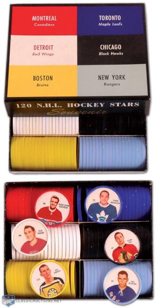 1960-61 Shirriff Hockey Coins Full Set in Box (120)
