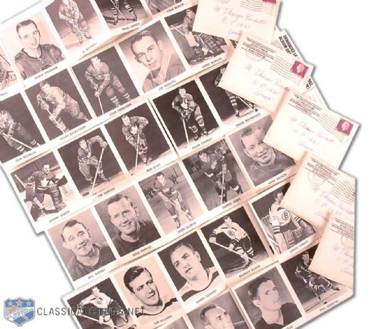 1965-66 Coca-Cola NHL Cards Complete Set of 108 Including Six Undetached Team Sets with Original Postmarked Mailing Envelopes