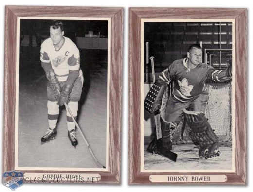 Gordie Howe & Johnny Bower Short Print Bee Hive Group 3 Premium Photo Collection of 2