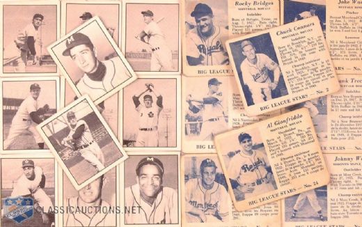 1950 WWG Big League Stars (28) & 1952 Parkhurst (12) Baseball Card Lots