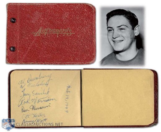 Late-1940s AHL Autograph Book Including Terry Sawchuk